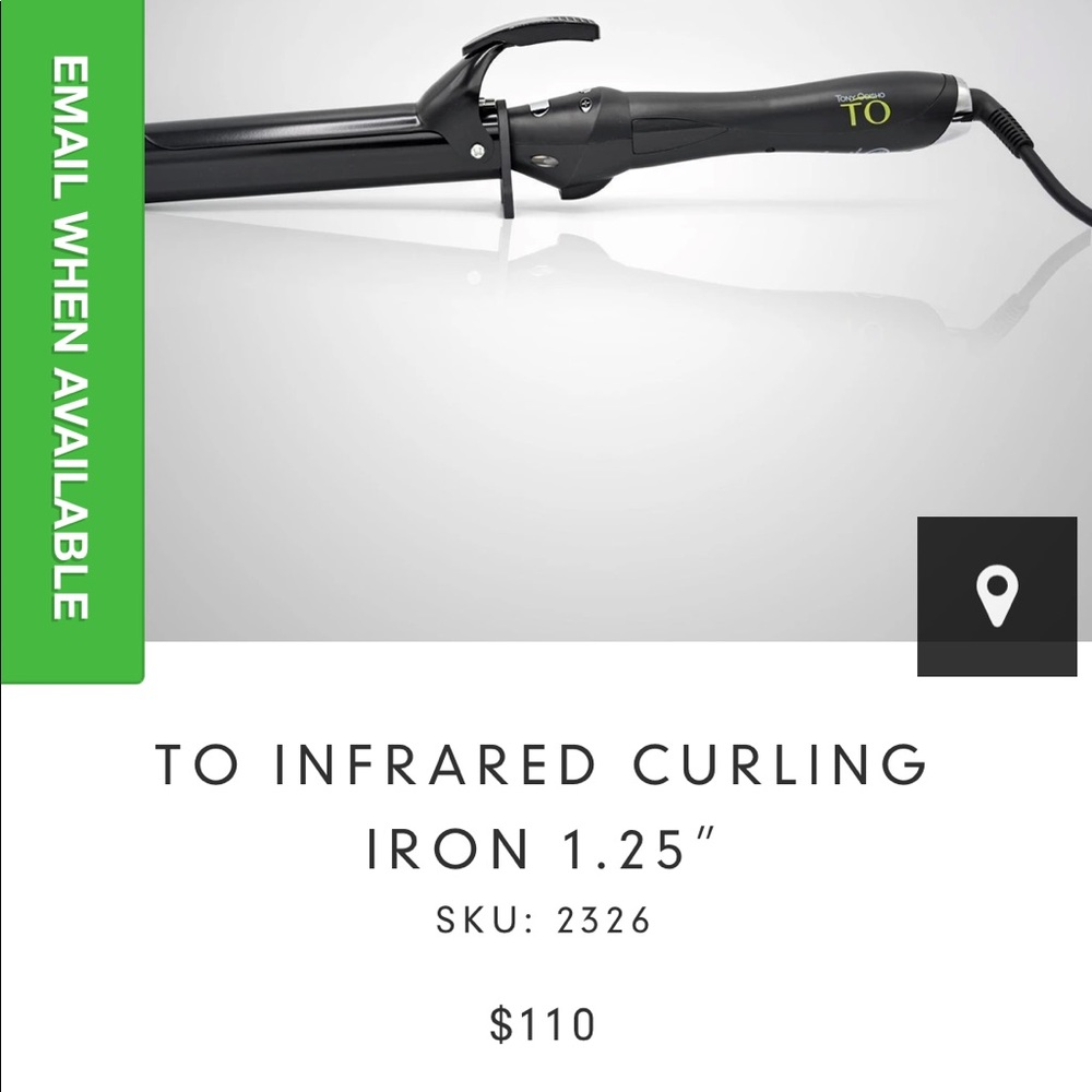 Tony odisho curling iron. Brand new condition. 1.25 in barrel.